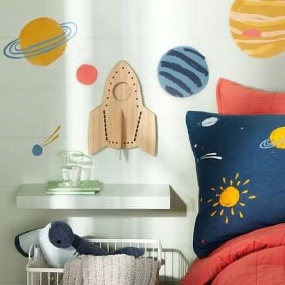 Pillowfort Little Light Rocket Lamp Wood Lit Kids' Wall Decor -‎ Target - Picture 3 of 6
